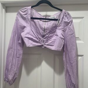 Charlie Holiday Cropped long sleeve top, sz 4